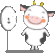 体重計に乗る牛さん